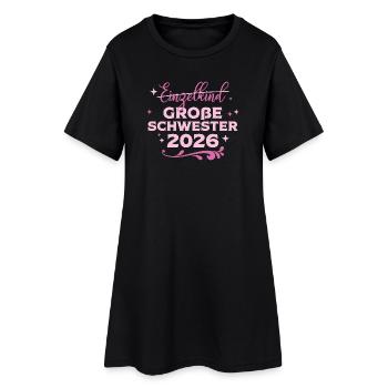 Grande Sœur Bébé Grosse 2026 - Robe T-shirt Femme - noir - Devant