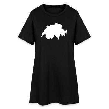 Suisse Pays Suisse - Robe T-shirt Femme - noir - Devant