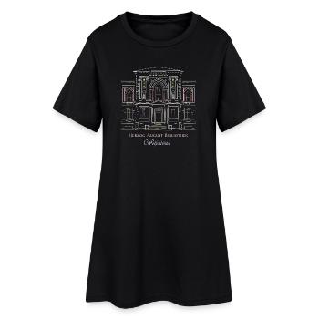 Wolfenbüttel, bibliothèque dessinée à la main - Robe T-shirt Femme - noir - Devant