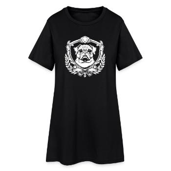 Blason de bouledogue avec laurier - Robe T-shirt Femme - noir - Devant
