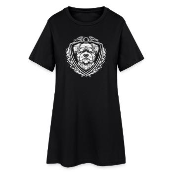 Blason : tête de chien dans l’écu - Robe T-shirt Femme - noir - Devant