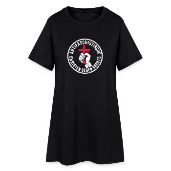 Catholiques antifascistes contre la droite - Robe T-shirt Femme - noir - Devant