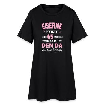 65 ans de mariage Anniversaire de mariage Fer à repasser - Robe T-shirt Femme - noir - Devant