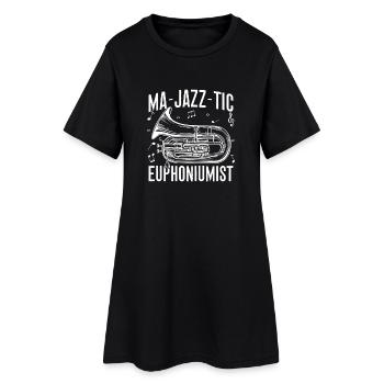 Bariton Player Ma-Jazz-Tic Euphonium - Frauen T-Shirt-Kleid - Schwarz - Vorne