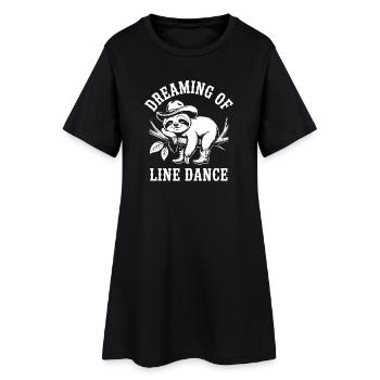 Le paresseux rêve de danse en ligne - Robe T-shirt Femme - noir - Devant