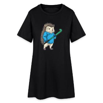 Bâton de hockey sur gazon Hedgehog - Robe T-shirt Femme - noir - Devant