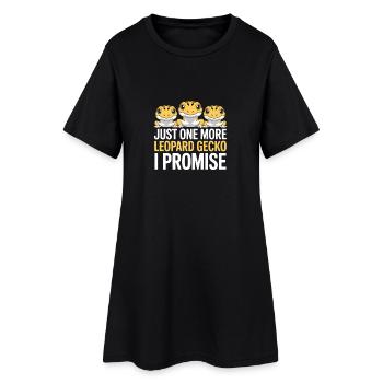 Noch ein Leopardgekko, das verspreche ich - Frauen T-Shirt-Kleid - Schwarz - Vorne