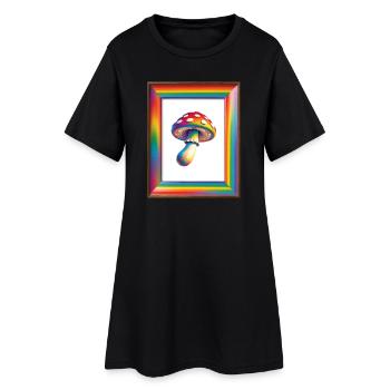 Nature is the Trip - Fliegenpliz bei Goa - Frauen T-Shirt-Kleid - Schwarz - Vorne