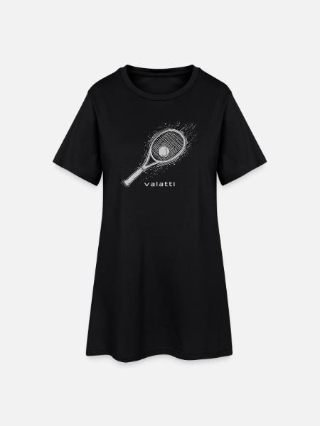Valatti Tennis Grey: Strike with Style! - Women’s T-Shirt Dress - black