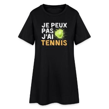 Graphic Original I Can't I Tennis - Frauen T-Shirt-Kleid - Schwarz - Vorne