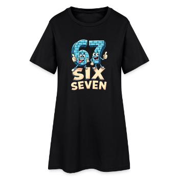 US Flag 67 Memes Six Seven - Women’s T-Shirt Dress - black - Front