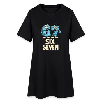 US Flag 67 Memes Six Seven - Women’s T-Shirt Dress - black - Front