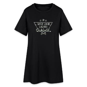 Just_one_more_game_-_camouflage_black_white - Frauen T-Shirt-Kleid - Schwarz - Vorne