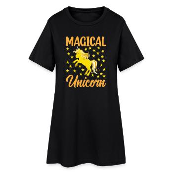 Magical Unicorn - Women’s T-Shirt Dress - black - Front