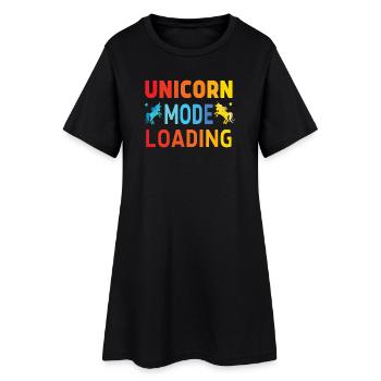 Unicorn mode loading - Women’s T-Shirt Dress - black - Front