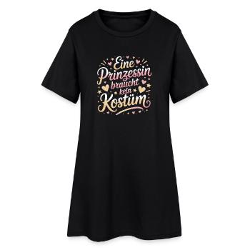 La princesse n’a pas besoin d’un carnaval costumé - Robe T-shirt Femme - noir - Devant