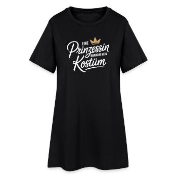 La princesse n’a pas besoin d’un carnaval costumé - Robe T-shirt Femme - noir - Devant
