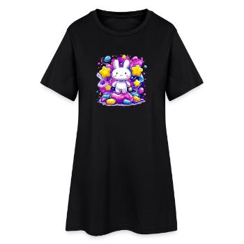 Lau Lapin dans Star Magic - Robe T-shirt Femme - noir - Devant