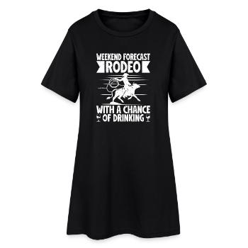 Prévisions pour l’équitation au rodéo : une chance de boire - Robe T-shirt Femme - noir - Devant
