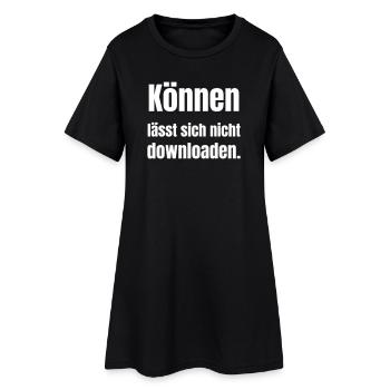 Konen lässt sich nicht downloaden - Frauen T-Shirt-Kleid - Schwarz - Vorne