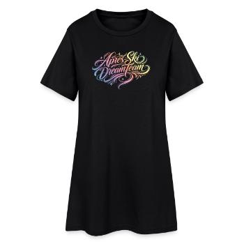 Après Ski Dream Team Coloré - Robe T-shirt Femme - noir - Devant