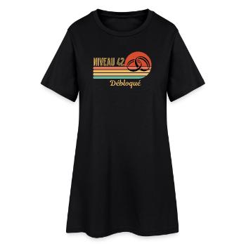 Noces de Nacre - 42 Ans de Mariage - Robe T-shirt Femme - noir - Devant