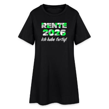 Pension 2026, j’en ai fini - Robe T-shirt Femme - noir - Devant