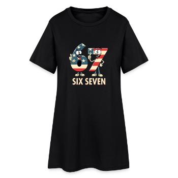 US Flag 67 Memes Six Seven - Robe T-shirt Femme - noir - Devant