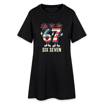 US Flag 67 Memes Six Seven - Robe T-shirt Femme - noir - Devant