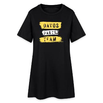 Équipe de fête de Davos Après Ski - Robe T-shirt Femme - noir - Devant
