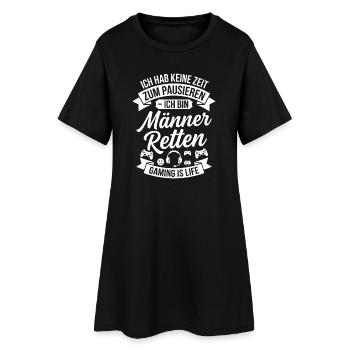 Saving Men: Gaming is Life - Women’s T-Shirt Dress - black - Front