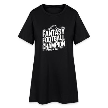 Champion de Fantasy Football - Robe T-shirt Femme - noir - Devant