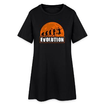Badminton Evolution Player Retro Moon Sport - Women’s T-Shirt Dress - black - Front