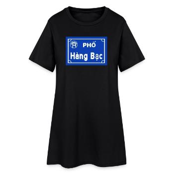 La Route d’Argent à Hanoï, Vietnam - Robe T-shirt Femme - noir - Devant