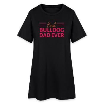 Meilleur père bouledogue de tous les temps - Robe T-shirt Femme - noir - Devant