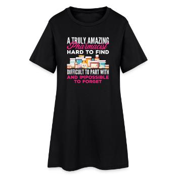 Pharmacien Technicien Pharmaceutique - Robe T-shirt Femme - noir - Devant