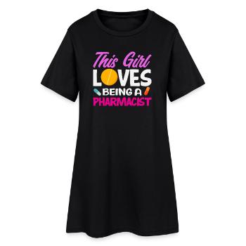 Apotheker Pharmazeutisch-technischer - Frauen T-Shirt-Kleid - Schwarz - Vorne