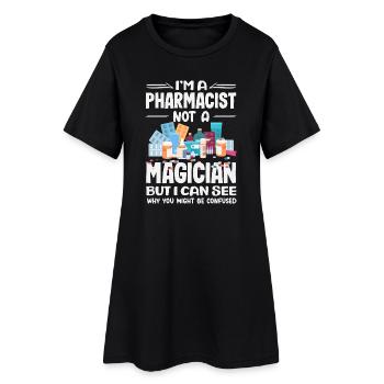Apotheker Pharmazeutisch-technischer - Frauen T-Shirt-Kleid - Schwarz - Vorne