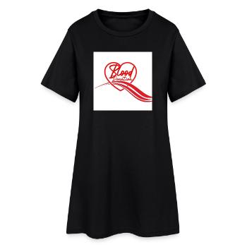 Logo du cœur de don de sang - Robe T-shirt Femme - noir - Devant