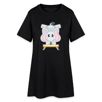Gymnastique d’entraînement d’éléphants Fitness - Robe T-shirt Femme - noir - Devant