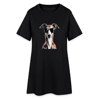 Lévrier Windhund - Robe T-shirt Femme - noir - Devant