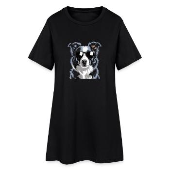 Border Collie - Robe T-shirt Femme - noir - Devant