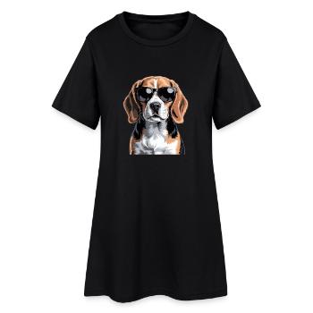 Beagle - Robe T-shirt Femme - noir - Devant