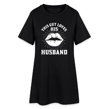 This guy loves his husband - Women’s T-Shirt Dress - black - Front