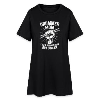 Le batteur dit un cadeau de batteur drôle - Robe T-shirt Femme - noir - Devant