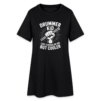 Le batteur dit un cadeau de batteur drôle - Robe T-shirt Femme - noir - Devant