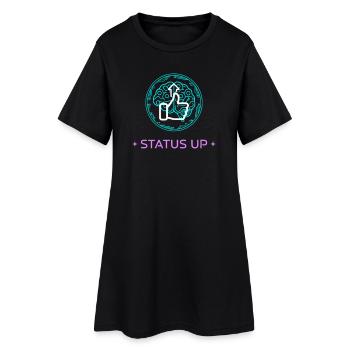 Status Up Brain Gehirn Level Up AI - Frauen T-Shirt-Kleid - Schwarz - Vorne