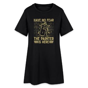 Artist Painter Graphic No Fear Painter Is Here Art - Frauen T-Shirt-Kleid - Schwarz - Vorne