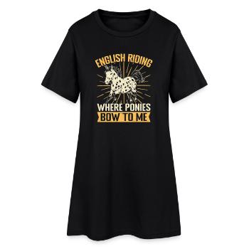 Cavalier amateur de chevaux Mon arc à l’anglais pour moi - Robe T-shirt Femme - noir - Devant