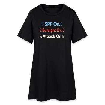 Culture SPF Identité Soins de la peau Humour - Robe T-shirt Femme - noir - Devant